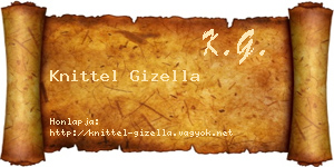 Knittel Gizella névjegykártya