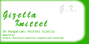 gizella knittel business card